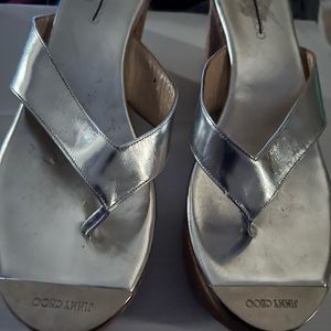 Authentic silver Jimmy Choo sandals